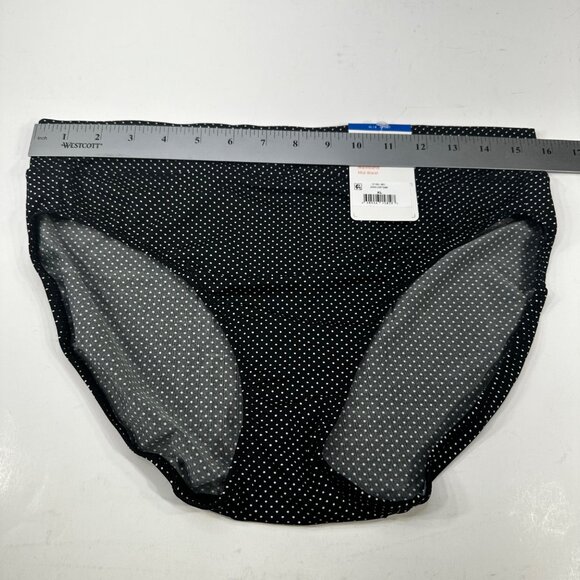 Warner's Women's Size 8 XL Panty Brief Hi Cut Polka Dot Black White New - Picture 5 of 7